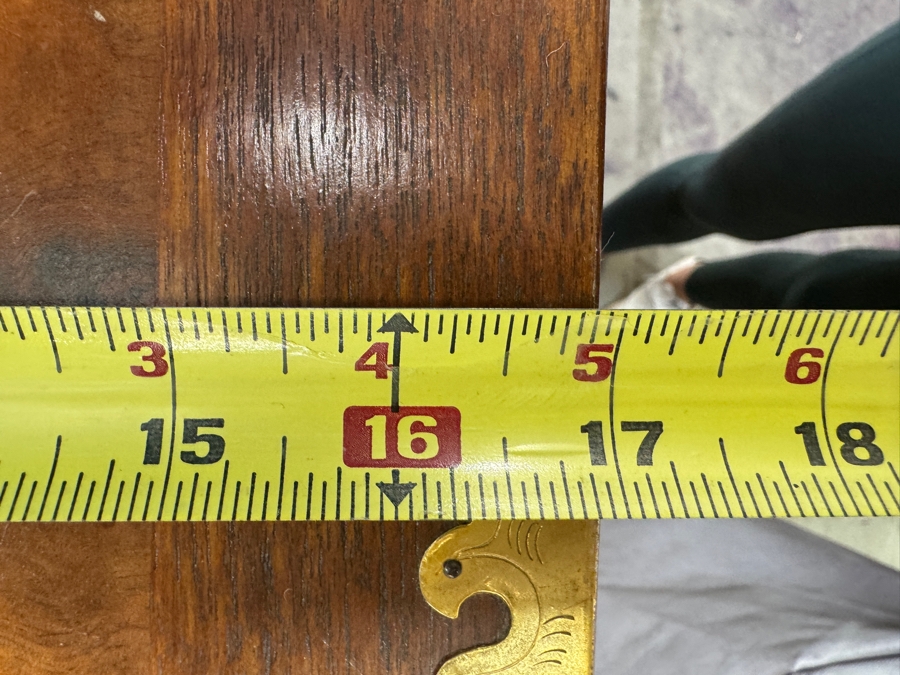 Korean Tansu-Style Chest/Cabinet Made of Teak And Burl Wood With Ornate Brass Hardware 40'W x 17'D x 47'H [Photo 8]