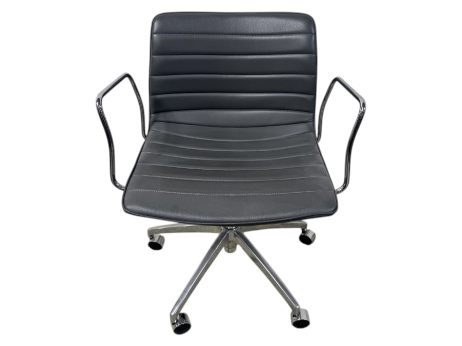 Modway Executive Office Chair Featuring Padded Black Leatherette Seat and Chrome Base 21'W X 17'D X 33'H