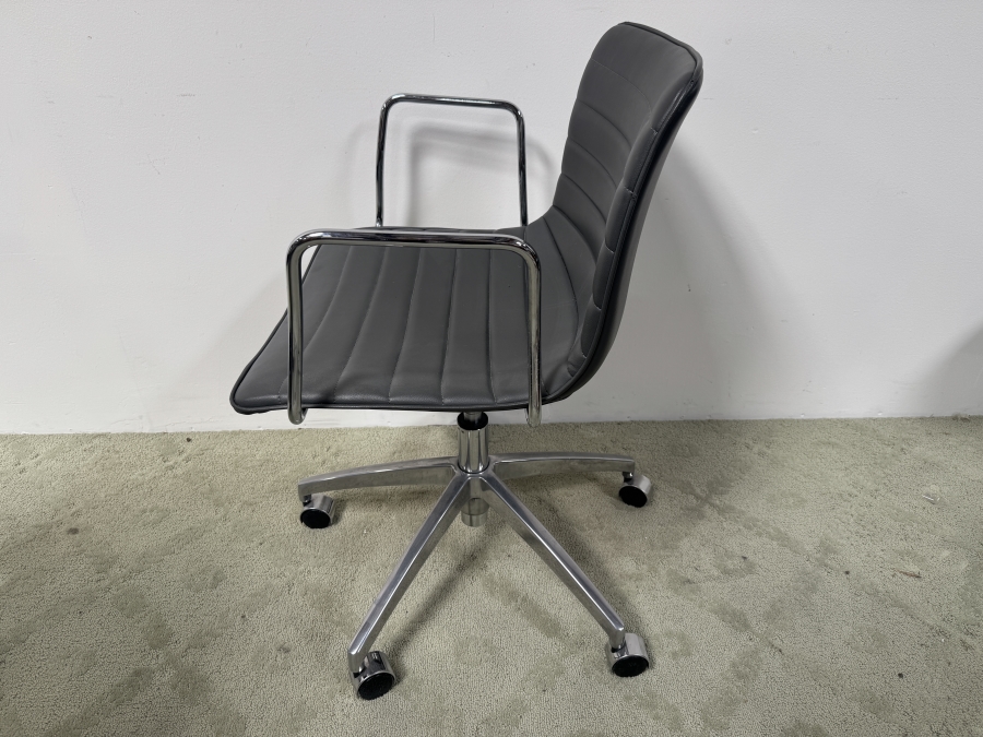 Modway Executive Office Chair Featuring Padded Black Leatherette Seat and Chrome Base 21'W X 17'D X 33'H [Photo 3]