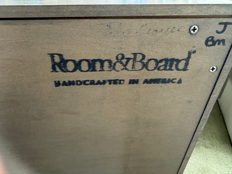 Pair of Room & Board Hudson Nightstands with Modern Metal Legs, Made in America 26'W x 20'D x 22'H [Photo 8]