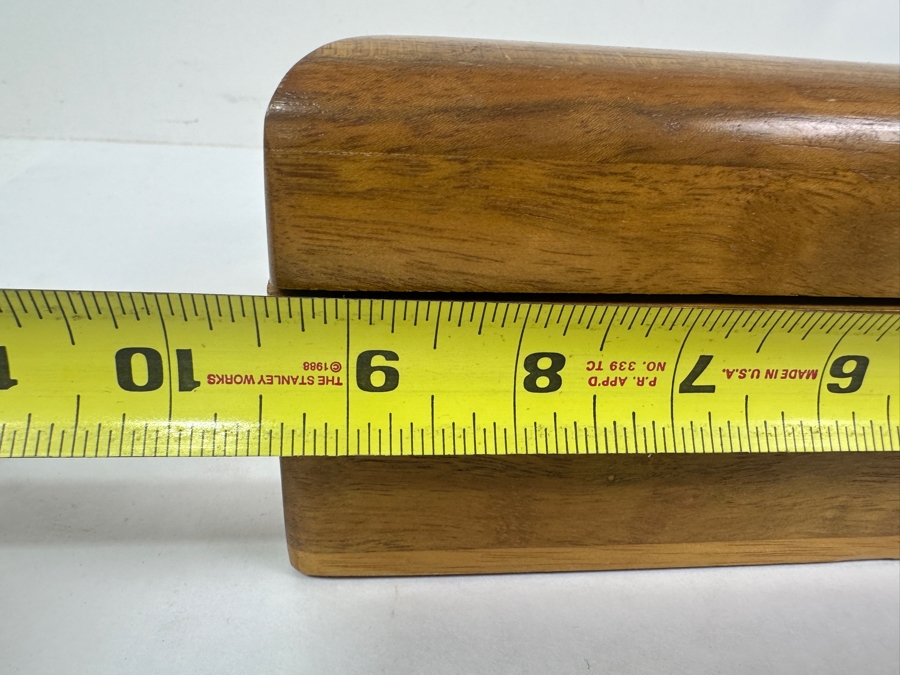 Wooden Box With Military Collectibles Including A 1 Dollar Military Payment Certificate Bill And Pins 9.5'H x 7'D x 3.5'H [Photo 14]