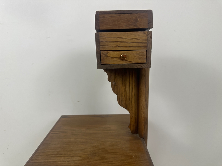 Small Vintage Japanese Wooden Haribako Chest With Drawers 8'W x 8.5'D x 19'H [Photo 4]