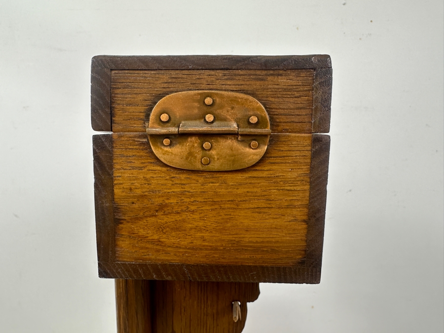 Small Vintage Japanese Wooden Haribako Chest With Drawers 8'W x 8.5'D x 19'H [Photo 6]