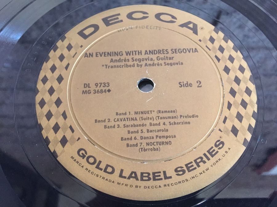 Andrés Segovia ‎- An Evening With Andrés Segovia - Decca ‎- DL 9733 [Photo 6]