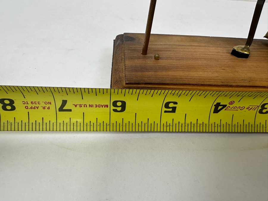 Figurine of A Golfer Breaking A Golf Club on Wooden Base With Holder 6'W x 6.5'H [Photo 5]