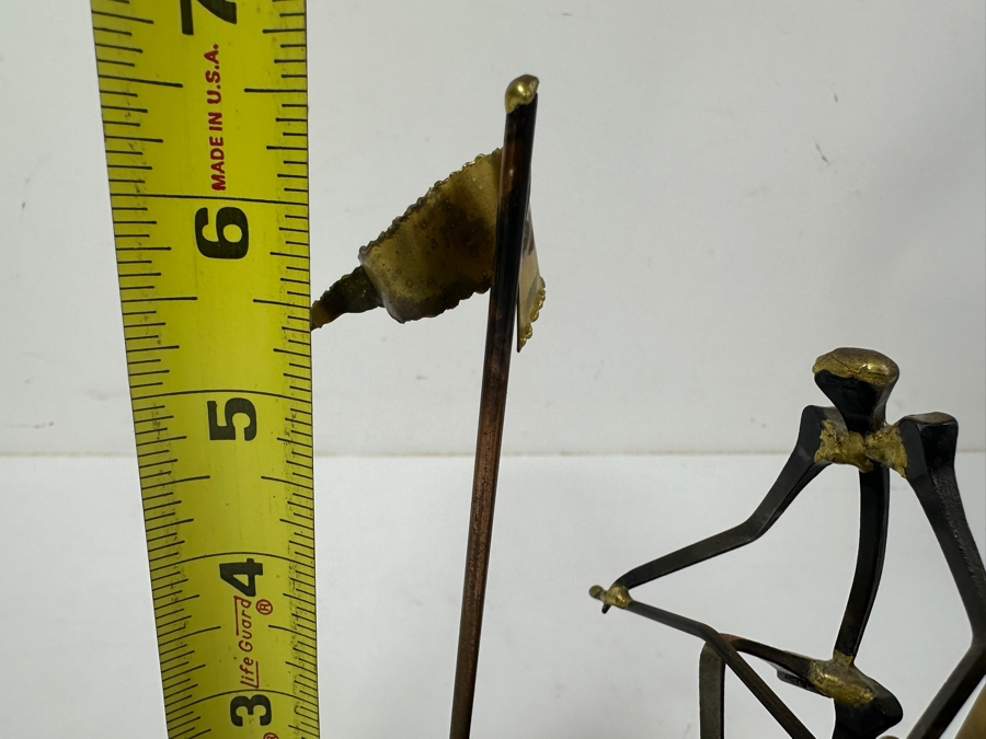 Figurine of A Golfer Breaking A Golf Club on Wooden Base With Holder 6'W x 6.5'H [Photo 6]