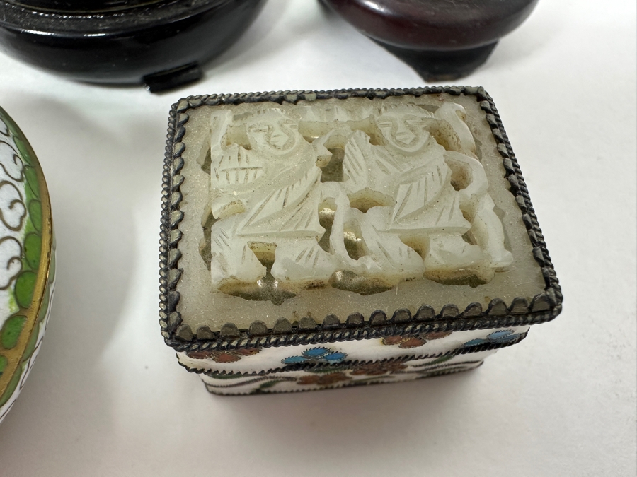 Set Of Chinese Cloisonné Enamel Boxes 1.5'H - 3.5'H [Photo 4]