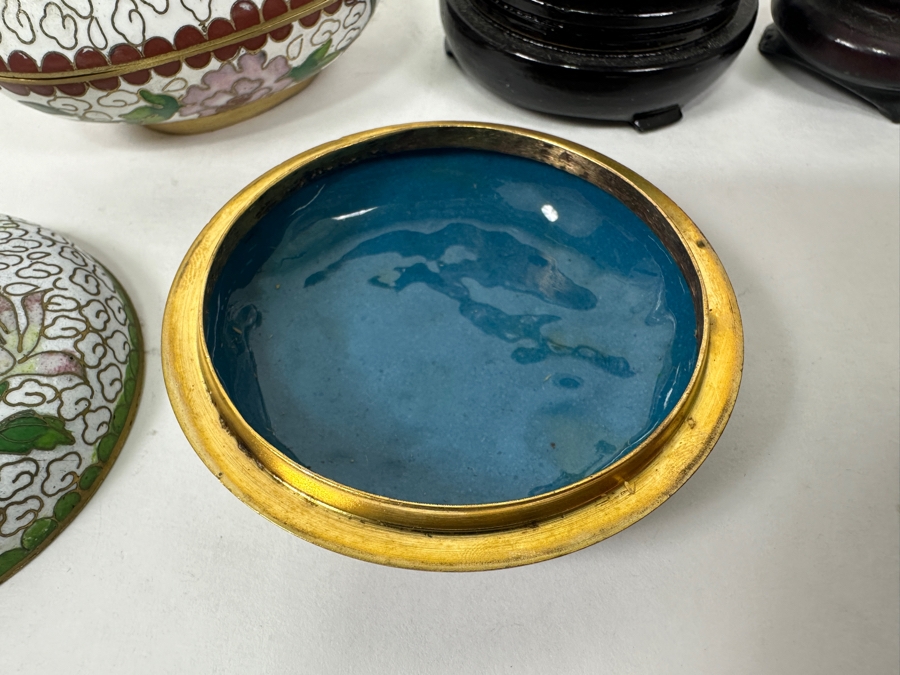 Set Of Chinese Cloisonné Enamel Boxes 1.5'H - 3.5'H [Photo 8]