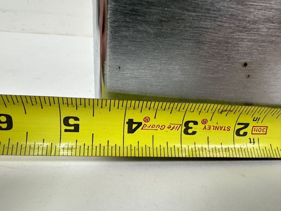 Oversized Metal Zippo Lighter with Novelty Engraving 'Caution Eyebrow Hazard' 4.5'W x 6.5'H [Photo 6]