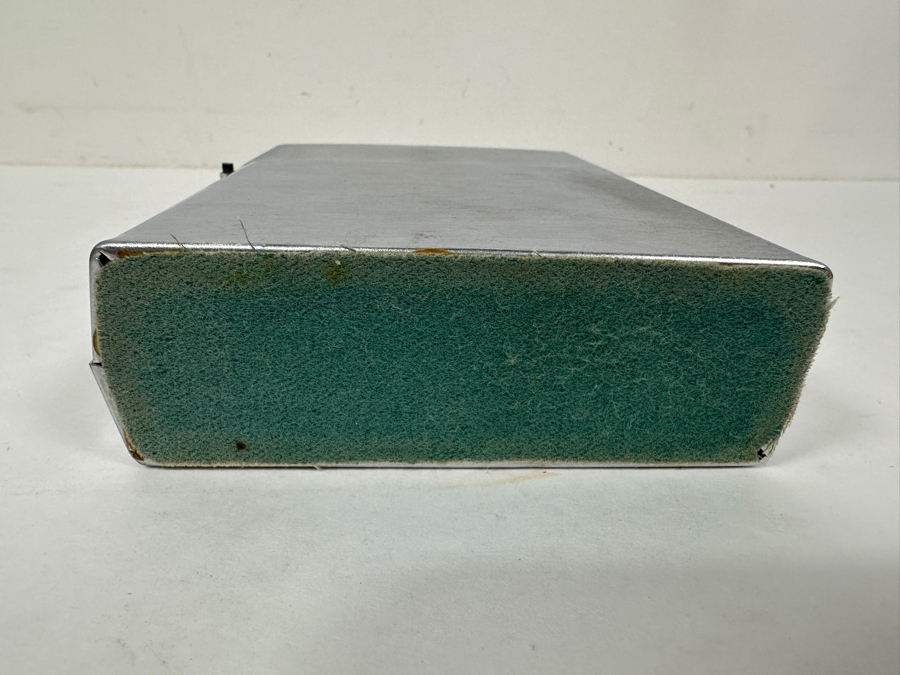 Oversized Metal Zippo Lighter with Novelty Engraving 'Caution Eyebrow Hazard' 4.5'W x 6.5'H [Photo 5]