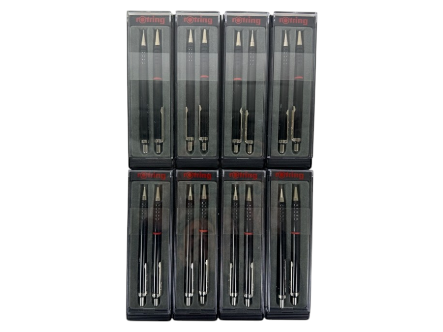 (8) Rotring Mechanical Pencil And Ballpoint Pen Sets In Packaging