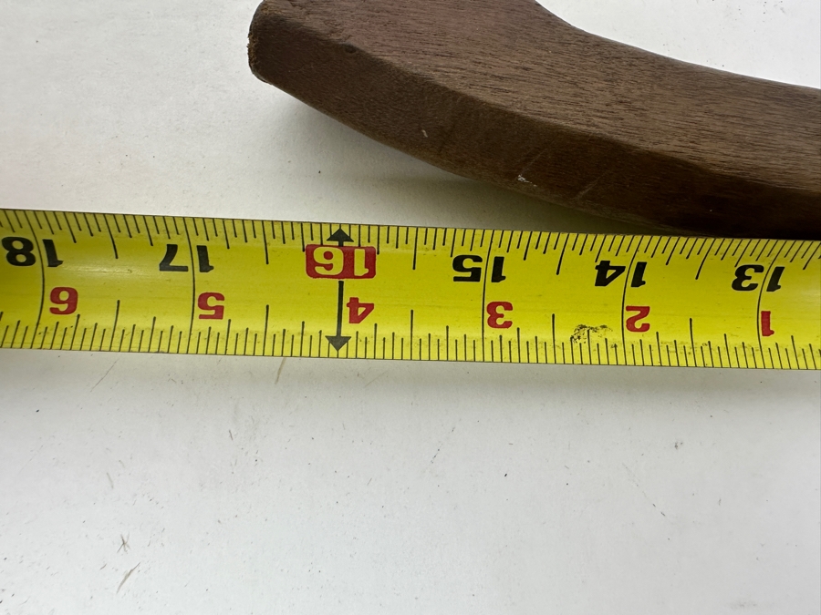 Vintage Wooden Handle Knife With Wooden Sheath And Inscriptions [Photo 8]