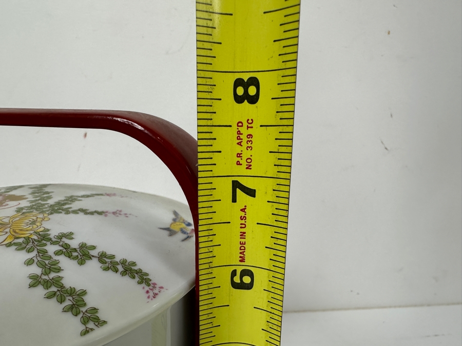 Vintage Japanese Porcelain 3 Tier Bento Box with Bird and Flower Motif 7.5'H [Photo 8]