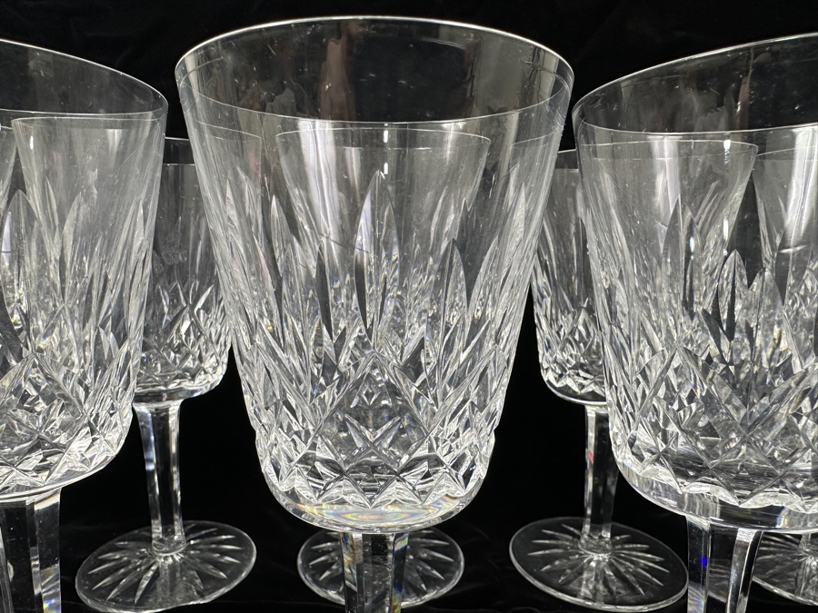 Set of (12) Waterford Lismore Crystal Water / Wine Goblets 7'H [Photo 4]