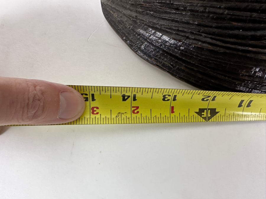 Vintage Japanese Hand Carved Wooden Smiling Mask with Pipe 15'H [Photo 6]