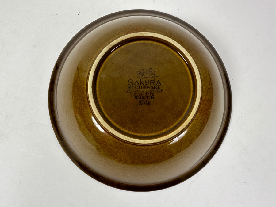 Japanese Sakura Stoneware Serving Bowl 10'W x 2.75'H
 [Photo 4]