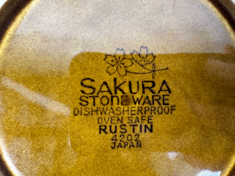 Japanese Sakura Stoneware Serving Bowl 10'W x 2.75'H
 [Photo 5]