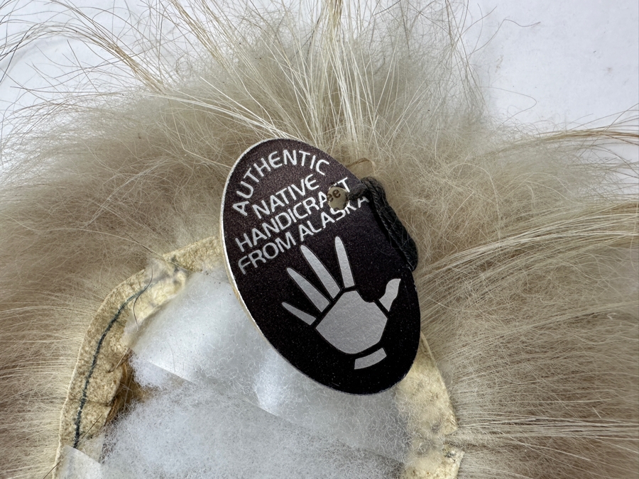 Handcrafted Alaskan Native Mask Originating From Port Barrow By Artist Lill Kilbear 10'W [Photo 4]