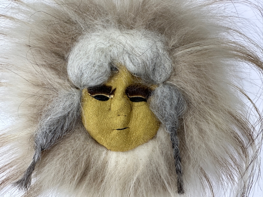 Handcrafted Alaskan Native Mask Originating From Port Barrow By Artist Lill Kilbear 10'W [Photo 2]