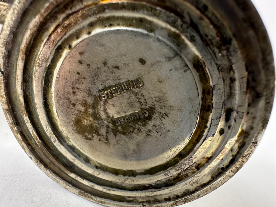 Vintage Sterling Silver Weighted Salt and Pepper Shakers With Decorative Fluting 6.5'H [Photo 2]