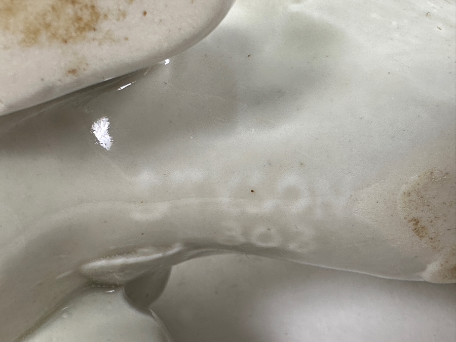 Vintage Signed Porcelain Great Dane Figurine 10'W [Photo 5]