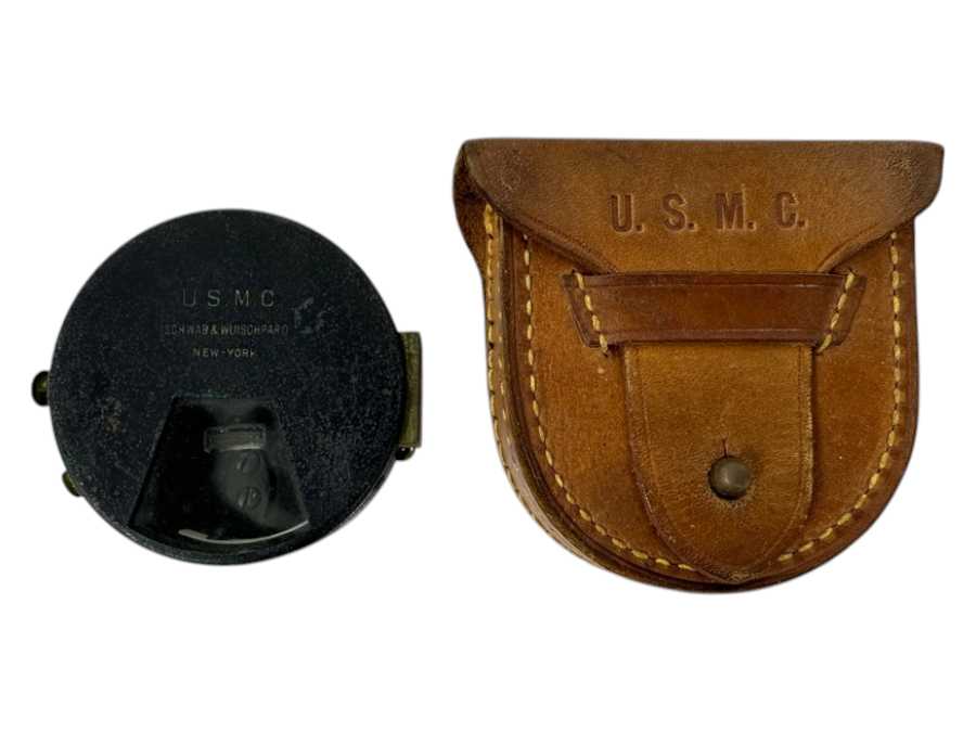 USMC Clinometer By Schwab & Wuischpard New York With Leather Pouch