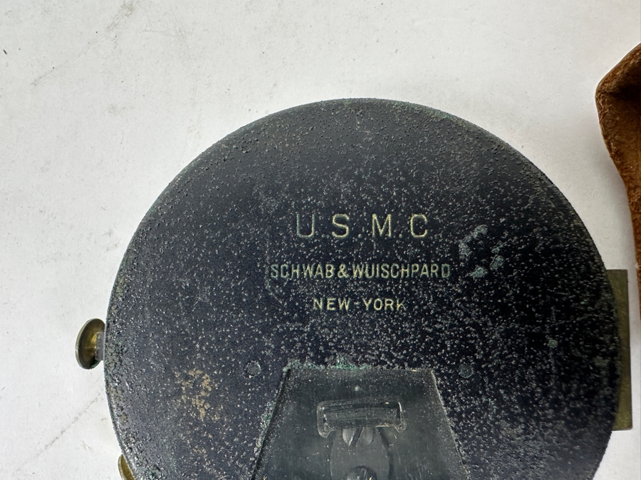 USMC Clinometer By Schwab & Wuischpard New York With Leather Pouch [Photo 3]