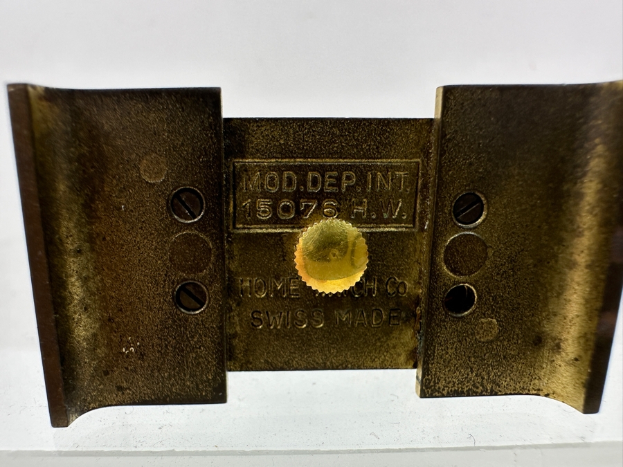 Vintage Home Watch Co Swiss Crystal Desk Clock with Enamel Dial 1.75'W x 1.5'H [Photo 6]