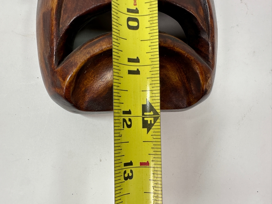 Vintage Hand-Carved Wooden Mask 7'W x 12'H [Photo 4]