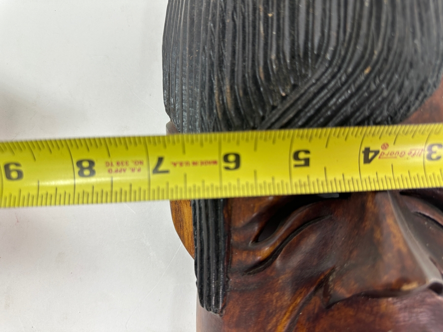 Vintage Hand-Carved Wooden Mask 7'W x 12'H [Photo 3]