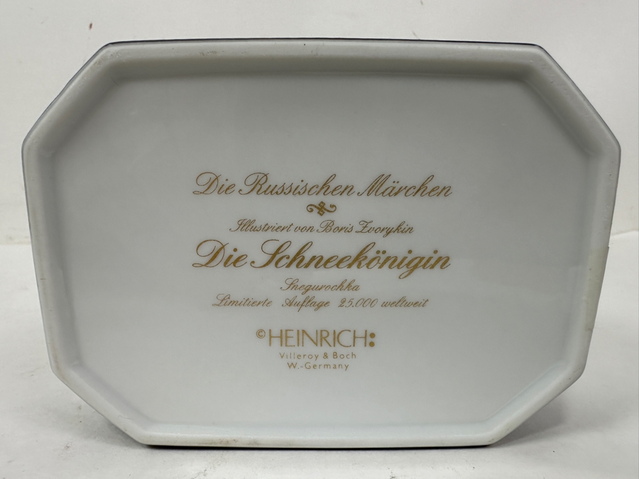 Heinrich Porcelain Octagonal Trinket Box 'The Snow Maiden: Snegurochka at the Court of Tsar Berendi' By Villeroy & Boch Limited Edition to 25,000 With Box [Photo 6]