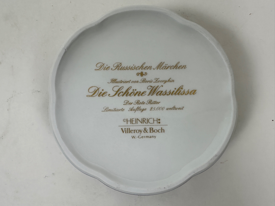 Heinrich Porcelain Round Trinket Box 'The Red Knight' by Villeroy & Boch Limited Edition To 25,000 With Original Box [Photo 7]