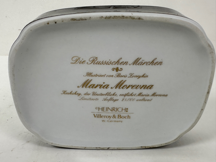 Heinrich Porcelain Trinket Box 'Koshey Takes Maria Morevna' By Boris Zvorykin For Villeroy & Boch Limited Edition to 25,000 [Photo 5]