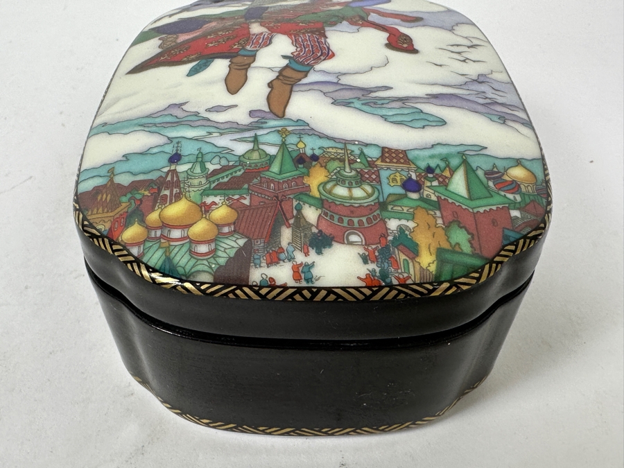 Heinrich Porcelain Trinket Box 'Koshey Takes Maria Morevna' By Boris Zvorykin For Villeroy & Boch Limited Edition to 25,000 [Photo 4]
