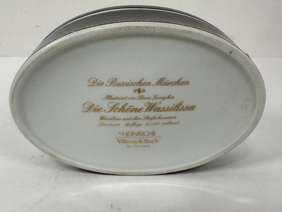 Heinrich Porcelain Oval Trinket Box 'Vassilissa and Her Stepsisters' By Villeroy & Boch Limited Edition to 25,000 [Photo 5]