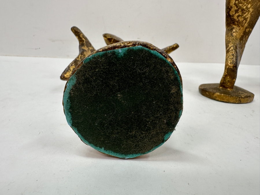 Set of (3) Mid-Century Modern Cast Iron Japanese Geisha / Awa Odori Dancer Figurines 9.5'H [Photo 5]