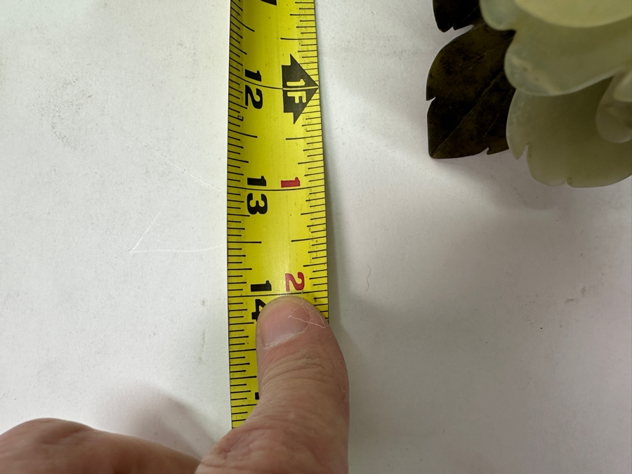 Large Vintage Chinese Carved Jade Floral Centerpiece 12.5'W x 13'D x 7.5'H [Photo 12]