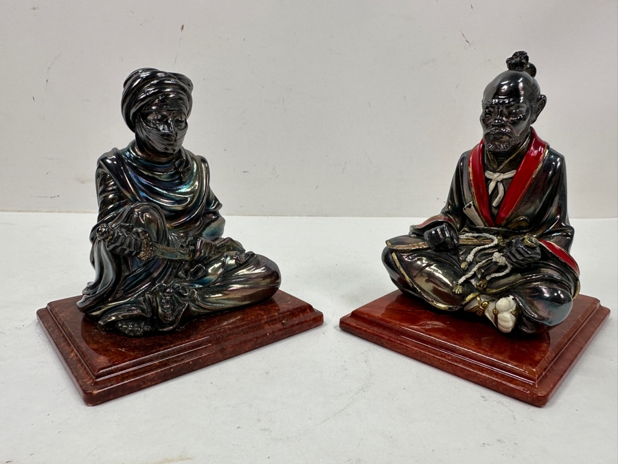 Rare Giannelli Figures of Warrior and Merchant One Marked .925 Circa 1988 and 1990 5'H [Photo 4]