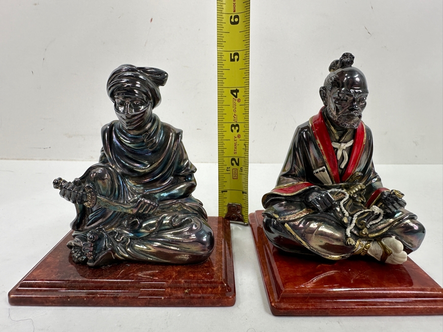 Rare Giannelli Figures of Warrior and Merchant One Marked .925 Circa 1988 and 1990 5'H [Photo 12]