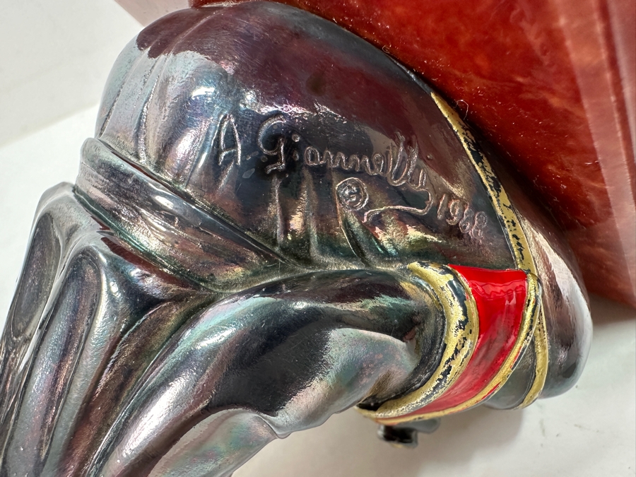 Rare Giannelli Figures of Warrior and Merchant One Marked .925 Circa 1988 and 1990 5'H [Photo 10]