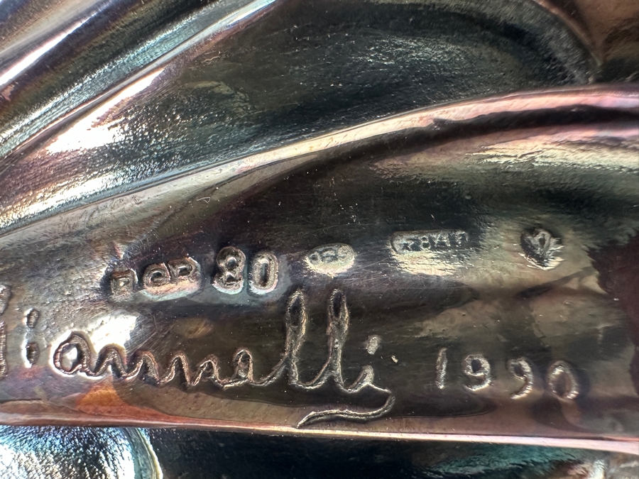 Rare Giannelli Figures of Warrior and Merchant One Marked .925 Circa 1988 and 1990 5'H [Photo 9]