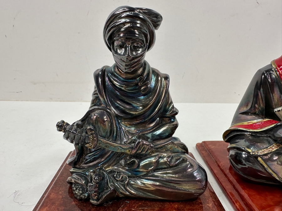 Rare Giannelli Figures of Warrior and Merchant One Marked .925 Circa 1988 and 1990 5'H [Photo 2]