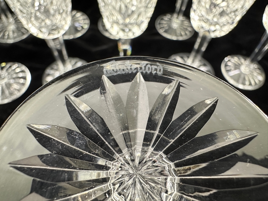 Set of (12) Waterford Lismore Crystal Sherry Wine Glasses 5 1/8'H [Photo 4]