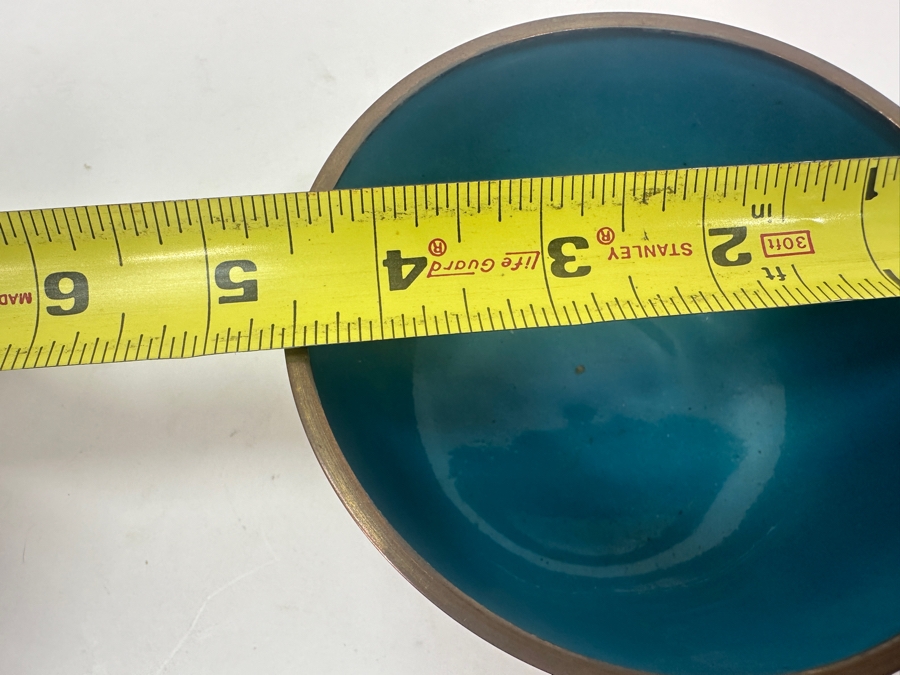 Two Vintage Cloisonné Bowls With Floral Designs 4.5'W x 2.25'H [Photo 8]