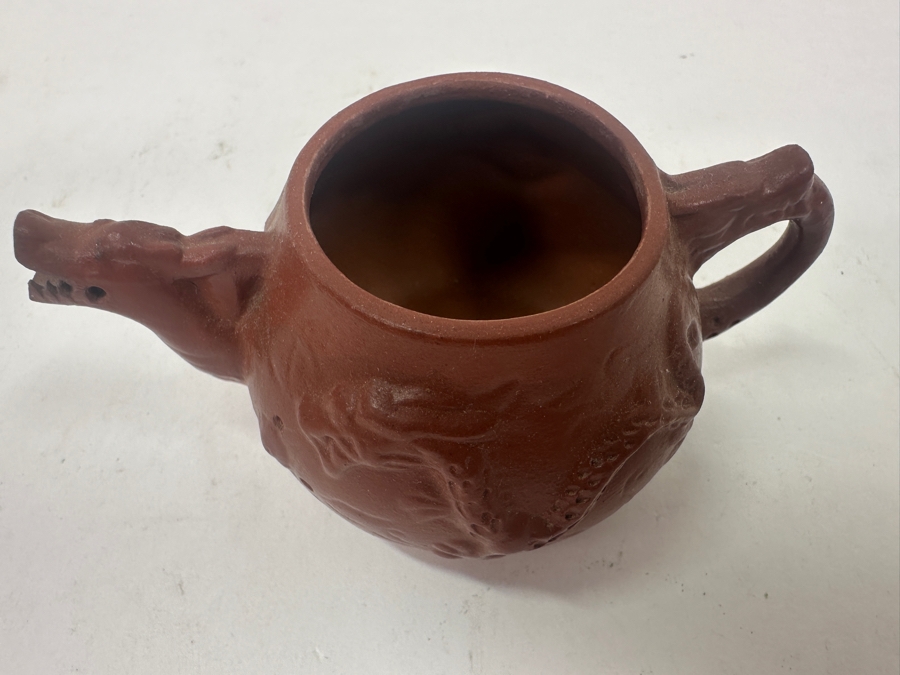 Vintage Chinese Yixing Zisha (Purple Sand) Clay Dragon Teapot 3'H
 [Photo 5]