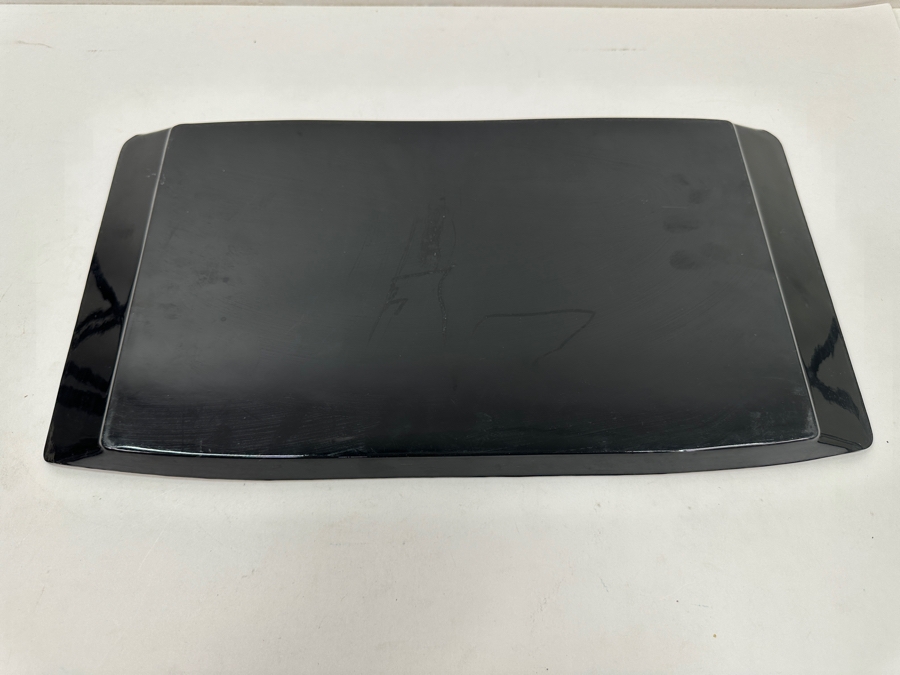 Japanese Rectangular Obon Tray with Nashiji Texture and Urushi Finish 17'W x 9'D [Photo 6]