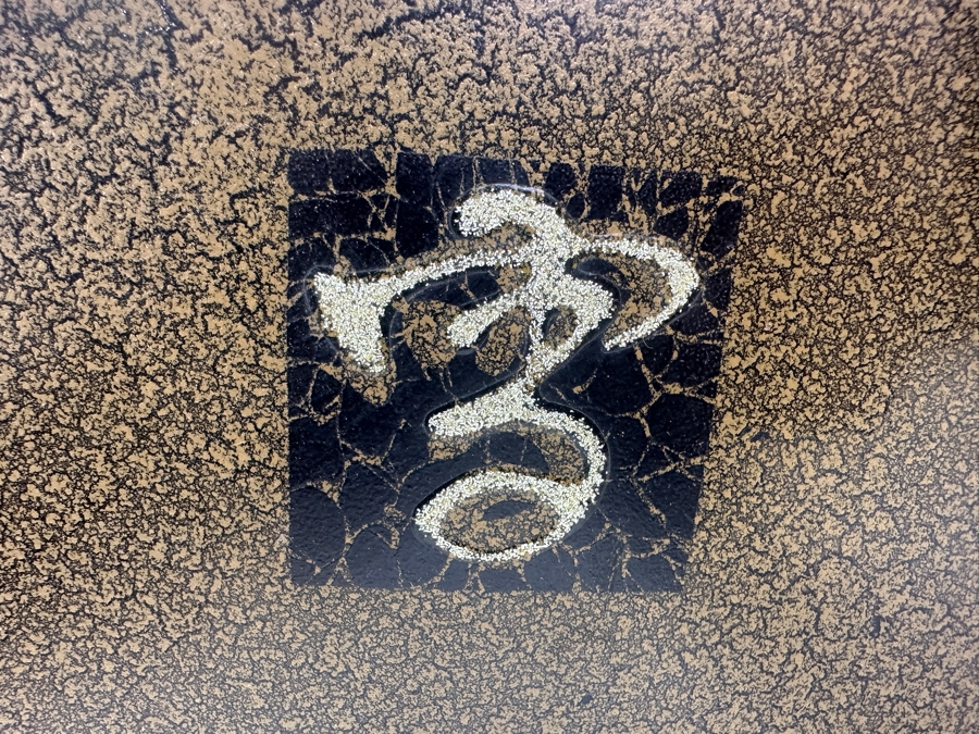 Japanese Rectangular Obon Tray with Nashiji Texture and Urushi Finish 17'W x 9'D [Photo 3]