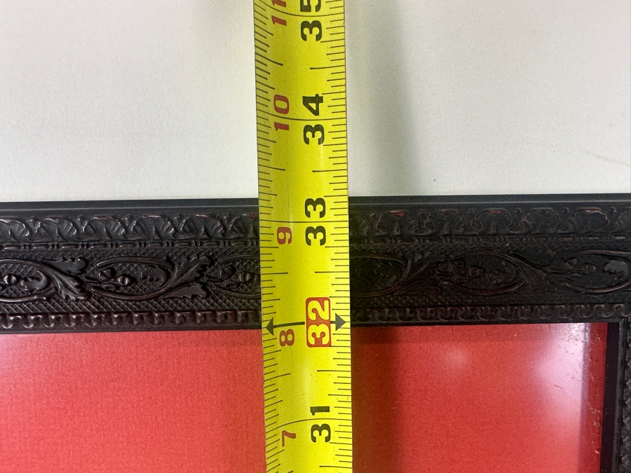 Asian Hand-Painted Hanging Scroll / Kakejiku, Depicting Daruma 14'W x 33'H
 [Photo 18]