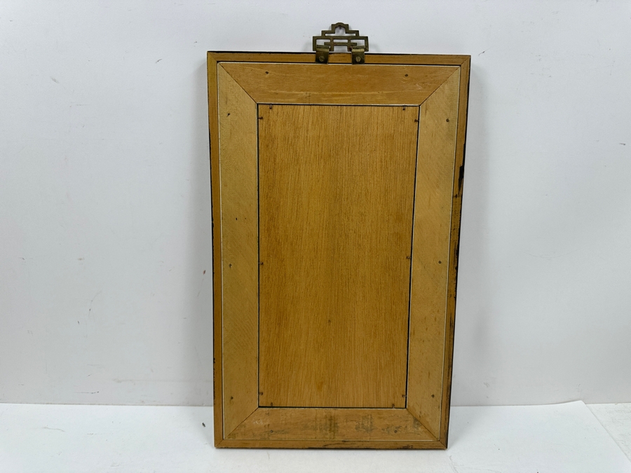 Vintage Asian Original Painting Of Bird and Flowers with Bamboo Frame Signed 10'W x 16'H [Photo 14]