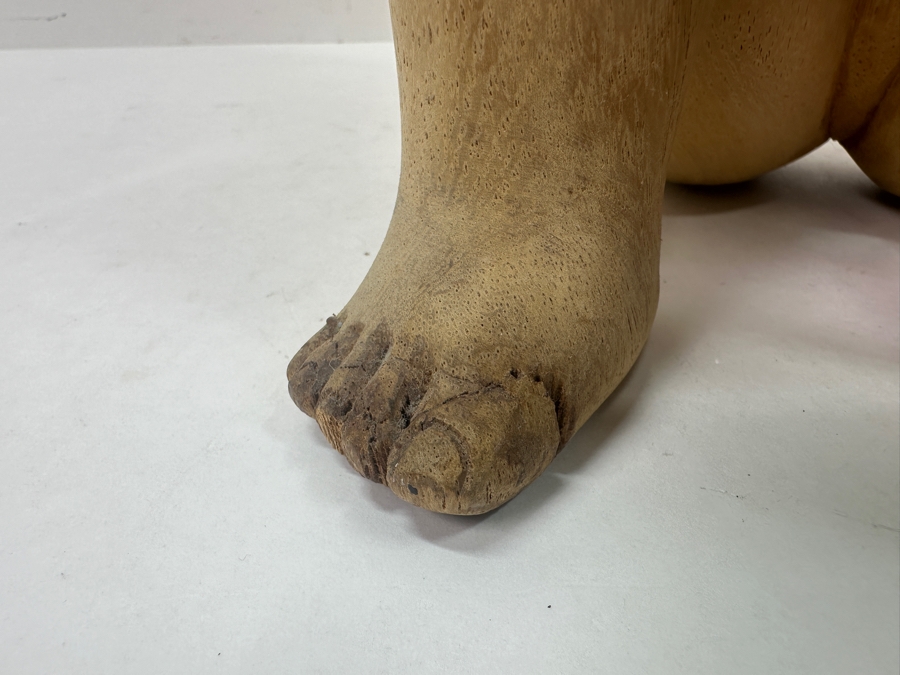 Vintage Hand Carved Wooden Cherub Statue 13'W x 16'H [Photo 7]